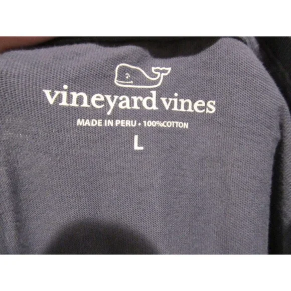 Vineyard Vines Lacrosse Long Sleeve T-Shirt Blue Size Large 100% Cotton - Picture 5 of 5